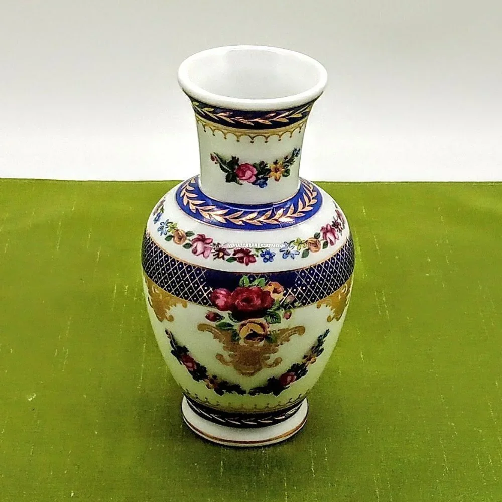 Ganz Multicolor Floral Porcelain Ginger Jar Vase